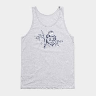 Graffiti Art Style line art Panda Bear Tank Top